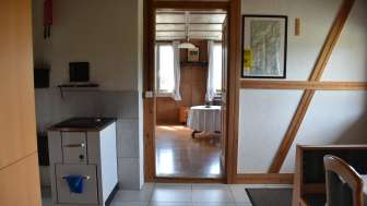 Ferienwohnung Siegenthaler Zollbrueck Kueche und Wohnzimmer