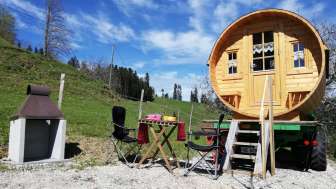 Auszeit-Wohnfass auf der Ober Mörisegg bei Zollbrück