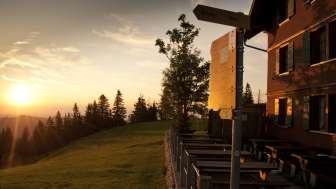 Sonnenuntergang auf dem Napf beim Berghotel