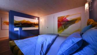 Blue-art Roggegratbad Schlafzimmer blau