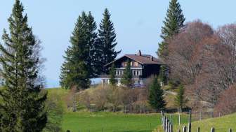 Ferienhaus, Ahornalp, Aussenansicht, Sommer, Wiese